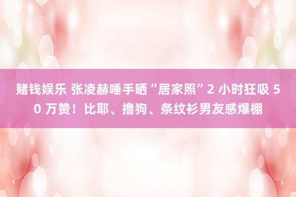 赌钱娱乐 张凌赫唾手晒“居家照”2 小时狂吸 50 万赞！比耶、撸狗、条纹衫男友感爆棚