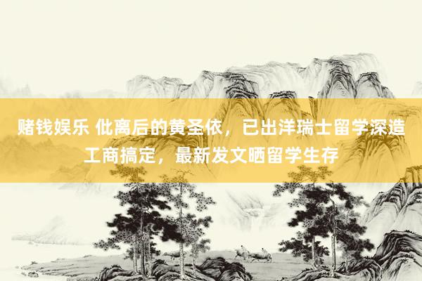 赌钱娱乐 仳离后的黄圣依，已出洋瑞士留学深造工商搞定，最新发文晒留学生存